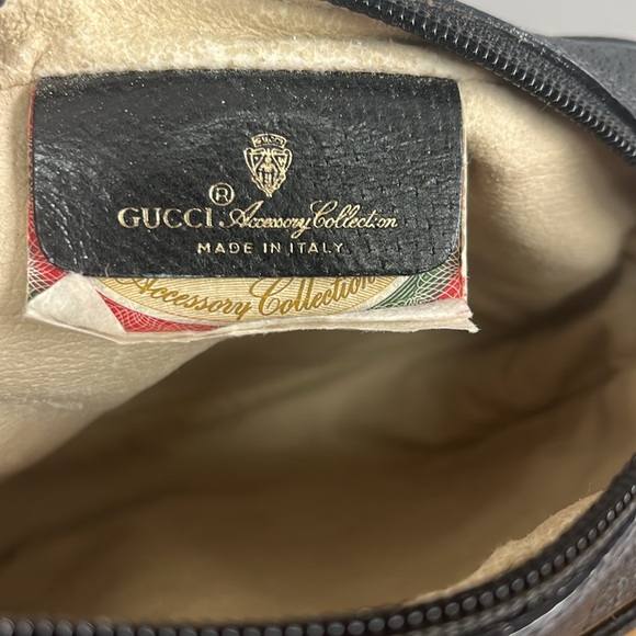 Vintage 80s Gucci Anniversary Collection Black Monogram Minimal Shoulder Bag - Picture 13 of 15